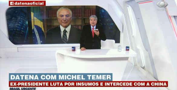 Temer intercede e envia pedido por insumos de vacina a presidente da China