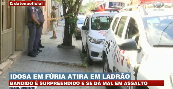 Idosa atira em assaltante que invadiu sua casa em São Paulo