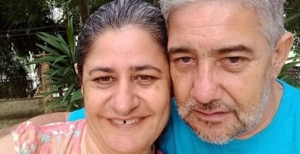 Rosana Correia e o marido, mortos no temporal