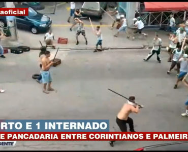 Tiros e pancadaria entre corintianos e palmeirenses